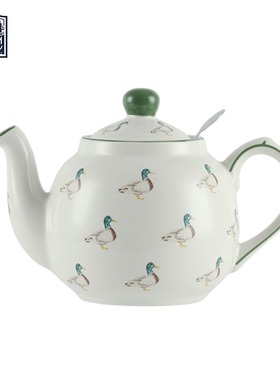 LondonPottery鸭子英国陶瓷茶壶带滤网英式下午泡茶壶可爱田园风