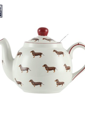 LondonPottery田园动物系列狗英式陶瓷茶壶滤网下午高颜值泡茶壶