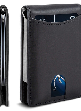 Rfid Men Card Wallets Carbon Fiber Slim Mini Wallet Bag Male