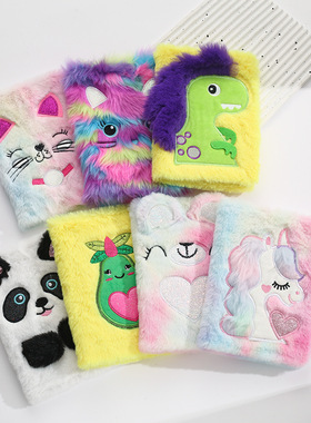 Plush notebook a5 Notepad Notebook plush embroidery
