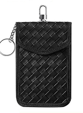 Anti-Theft Key RFID Signal Blocking Bag PU Leather Pouch Cas