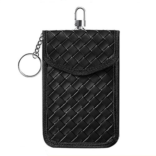 Anti-Theft Key RFID Signal Blocking Bag PU Leather Pouch Cas