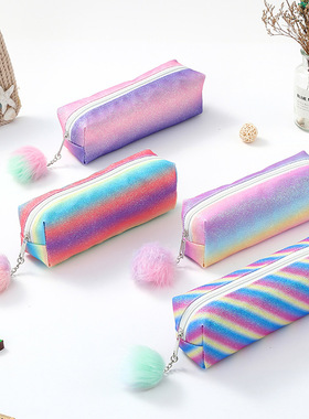 Rainbow Pen Bag - Student Stationery Storage Pencil Case
