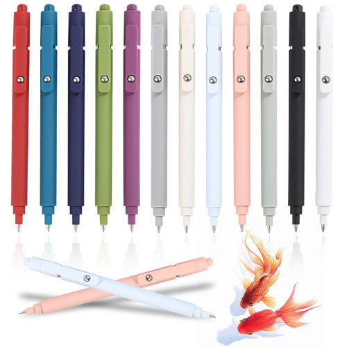 Student press type water-based ballpoint pen, colored ballp