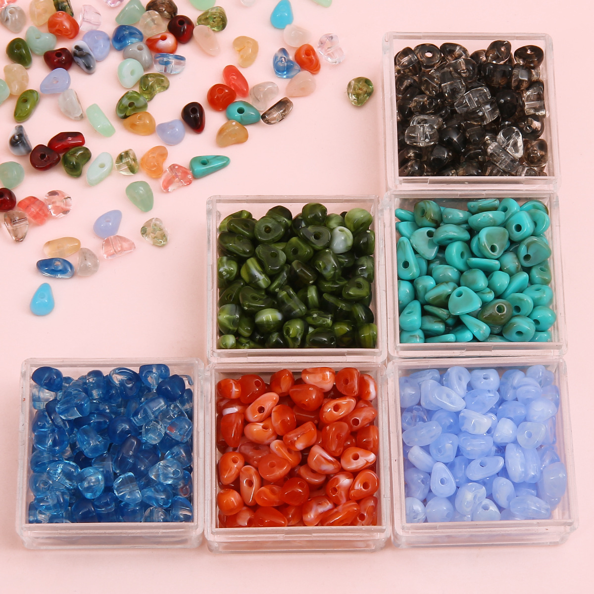 Acrylic irregular small gravel beads diy bracelet material