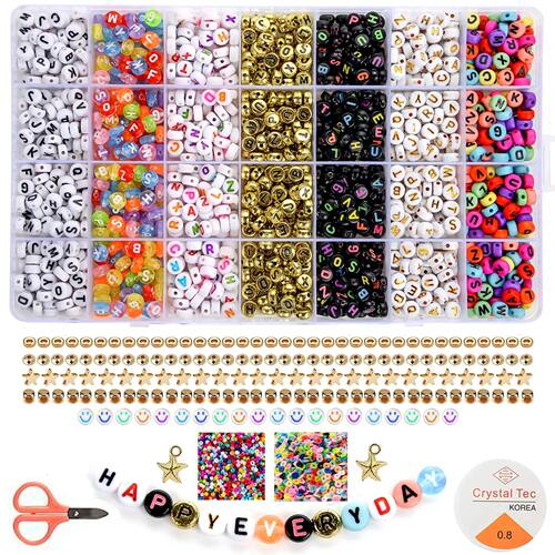 phabet Beads for Jewelry Making DIY Necklace Accessories xmm