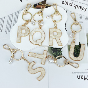 A-Z 26 Initial Letters Ros Keychain Women Girl Gifts Jewelry