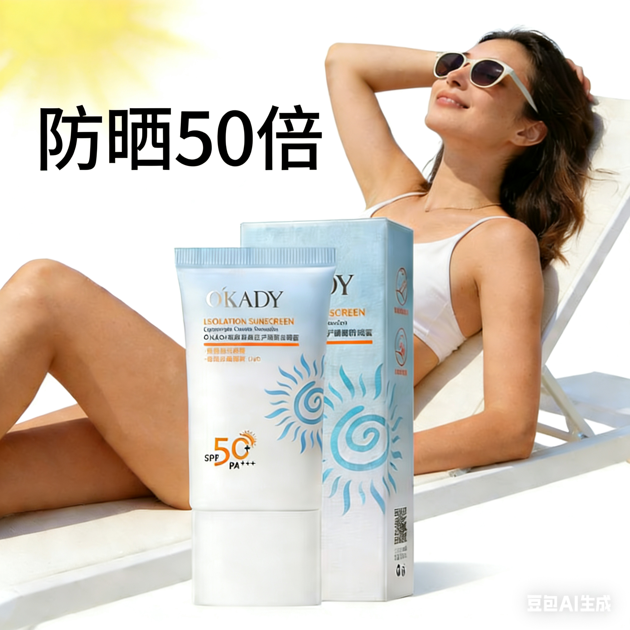 防晒霜脸面部SPF50+紫外线保湿清爽型隔离BB霜军训防晒黑欧佩