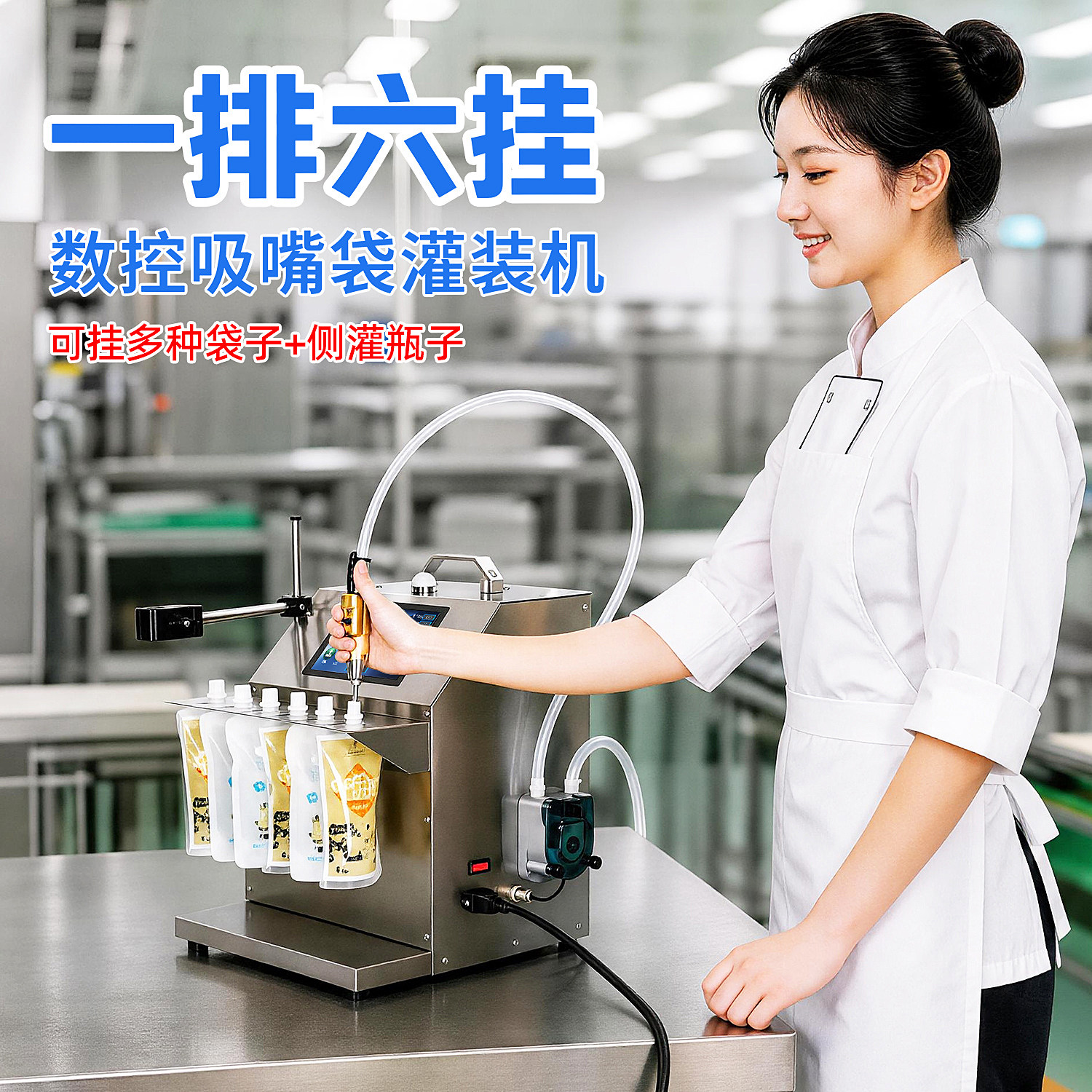 自立袋吸嘴袋液体灌装机
