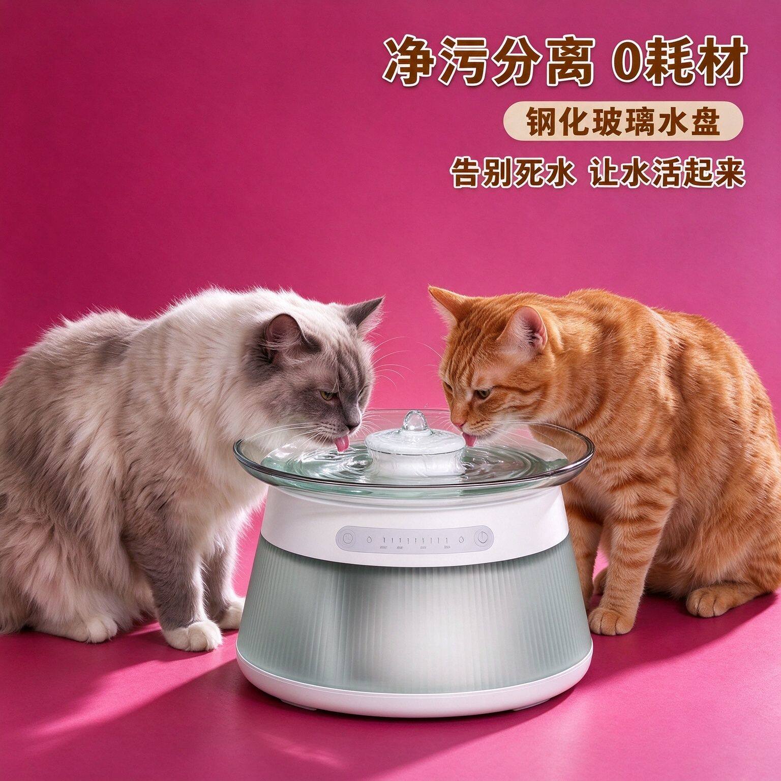 UVC杀菌净污分离猫咪自动饮水机