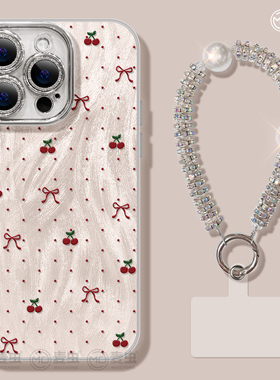 适用苹果17手机壳女款iphone16pro保护套13mini全包14防摔11/12/xs软外7plus硅胶8镜头膜15简约se高级max樱桃