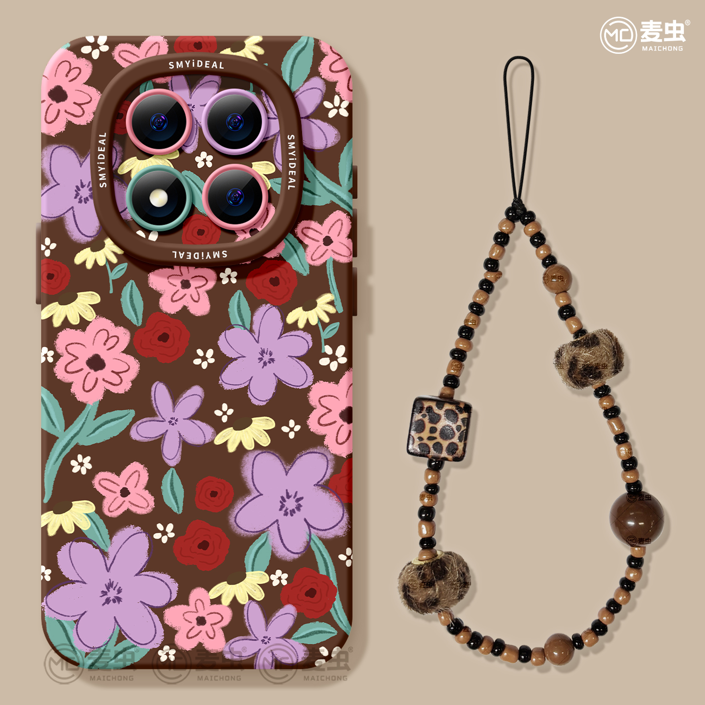 适用红米note15pro手机壳女款note14保护套小米高级note11pro硅胶防摔13por+全包redmi复古12turbo软好看花朵