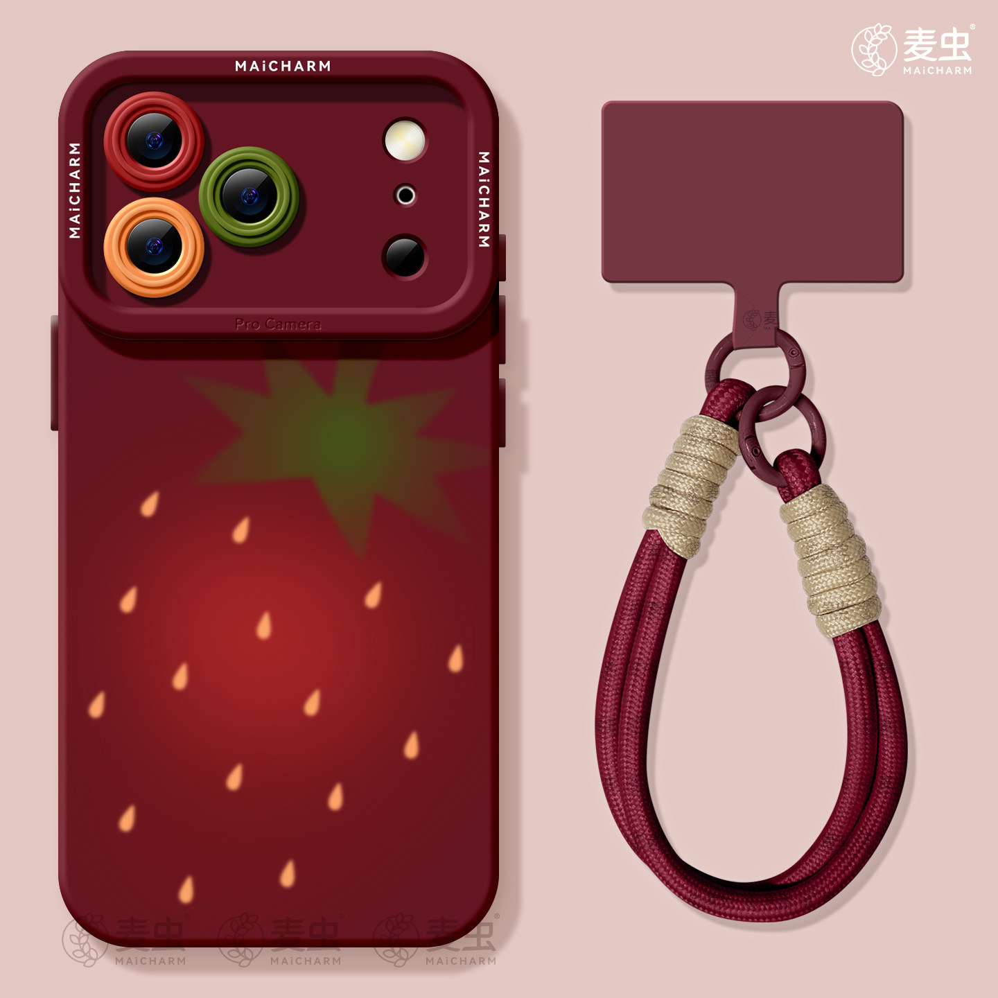 适用苹果18手机壳女款iphone17pro保护套13mini全包16防摔11/12/xs软外壳7plus硅胶8高级15好看14酒红草莓max