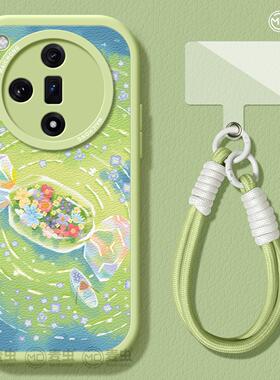 适用oppofindx8手机壳女款findx9pro保护套硅胶ultra全包防摔x7por磨砂外壳x6绿色春日0pp0小狗x8pro新款软壳