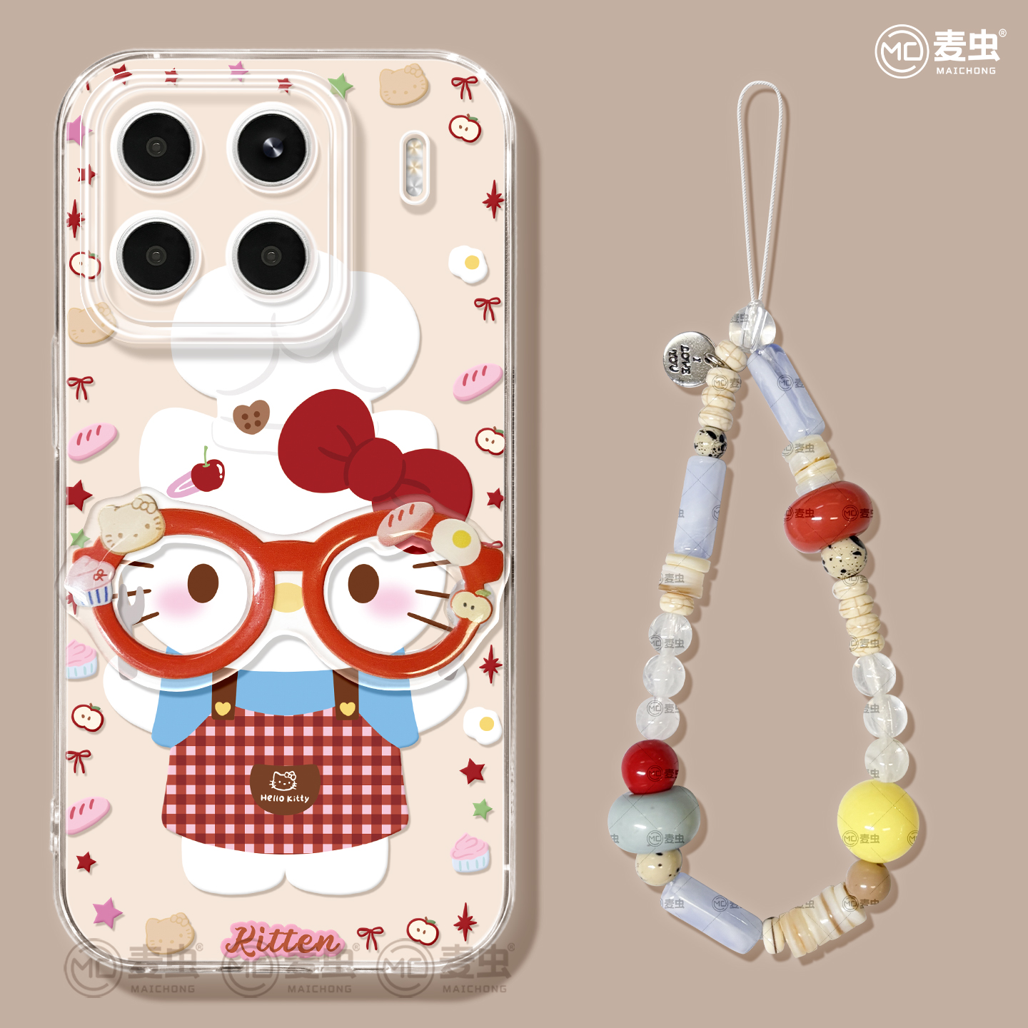 【热卖新品】可爱眼镜kt猫手机壳