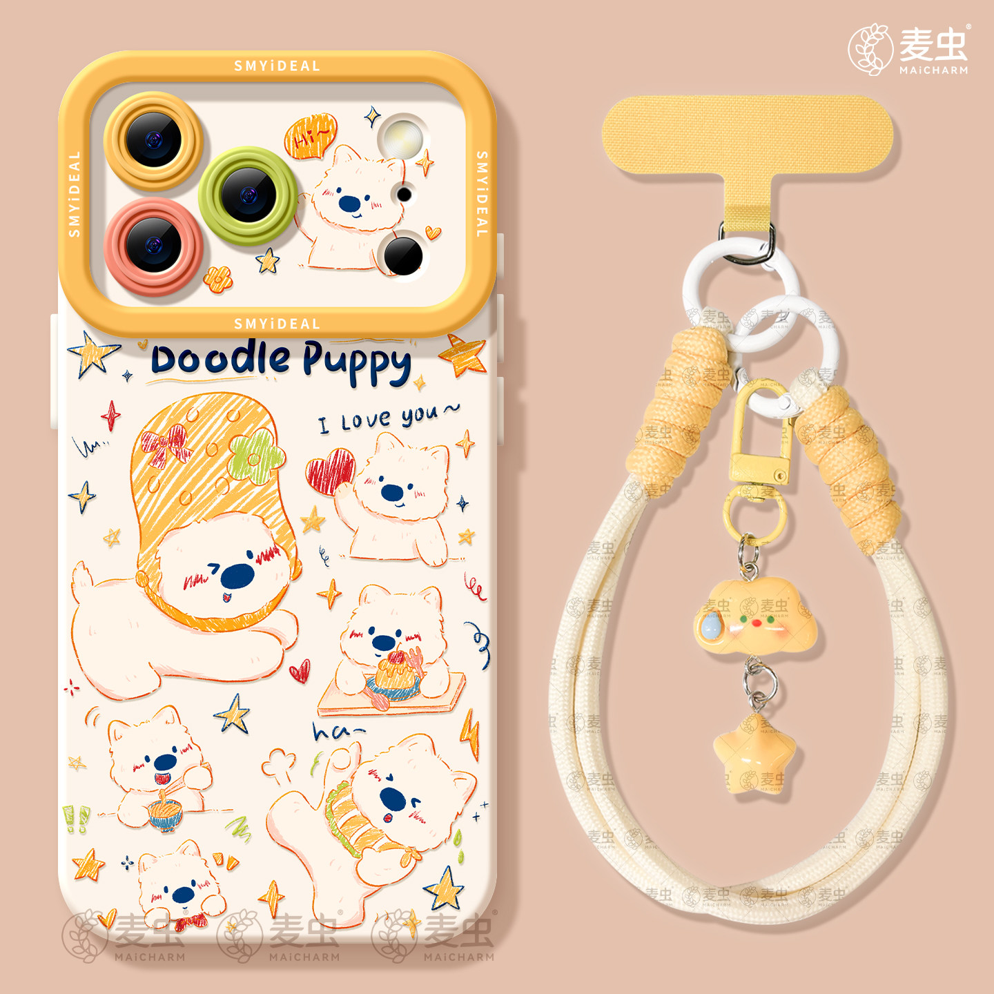 适用苹果17手机壳女款iphone16pro保护套13mini全包14防摔11/12/xs软外壳7plus硅胶8高级15好看se涂鸦小狗max