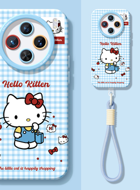 适用vivox300手机壳女款x200保护套x80pro硅胶x70全包防摔x60tpro磨砂x50新款x90格子viv0凯蒂猫咪pro+软外壳