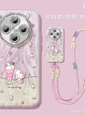 适用oppofindx8s手机壳女款findx9保护套x7硅胶ultra全包s+防摔reno14镜头膜13KT猫斜跨oppo挂绳pro新款a96软