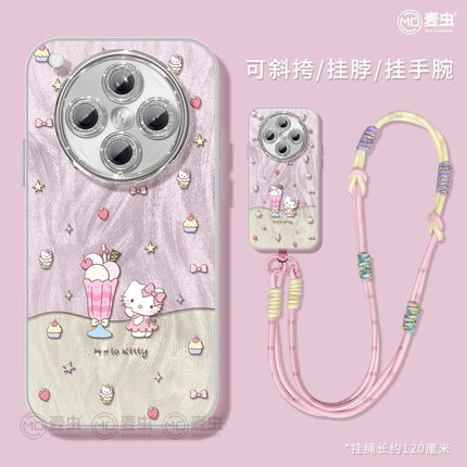 适用oppofindx8s手机壳女款findx9保护套x7硅胶ultra全包s+防摔reno14镜头膜13KT猫斜跨oppo挂绳pro新款a96软