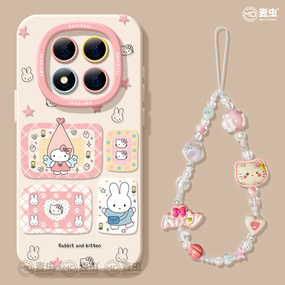 适用红米note14pro手机壳女款note13保护套小米高级note11pro硅胶防摔10por+全包redmi画框12turbo软好看KT猫