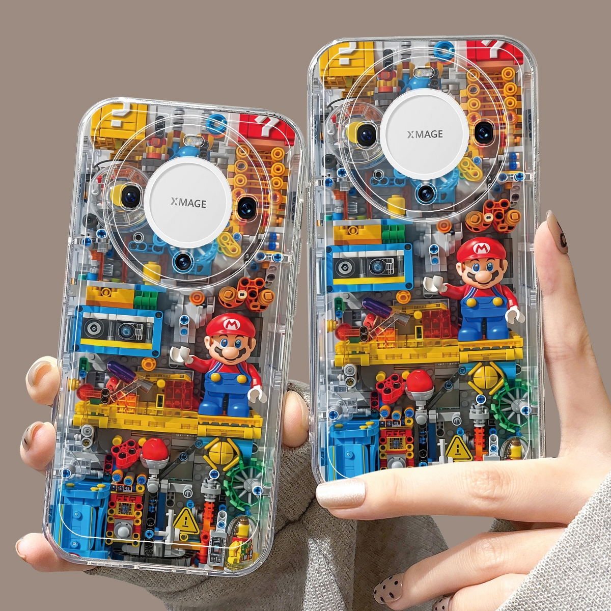 适用华为mate60pro手机壳女款mate50保护套硅胶40epro全包防摔30por软壳RS透明m20积木meta卡通pro+玩偶新款