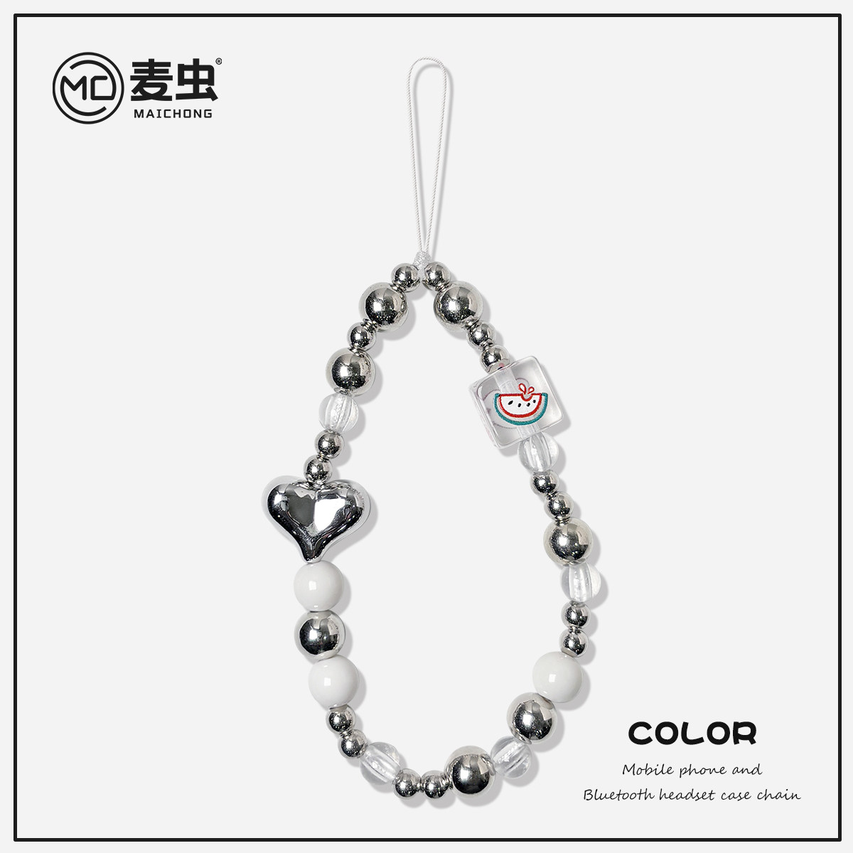 手机链高端挂绳挂饰新高级短款适用苹果华为吊坠创意女款天然珍珠腕带
