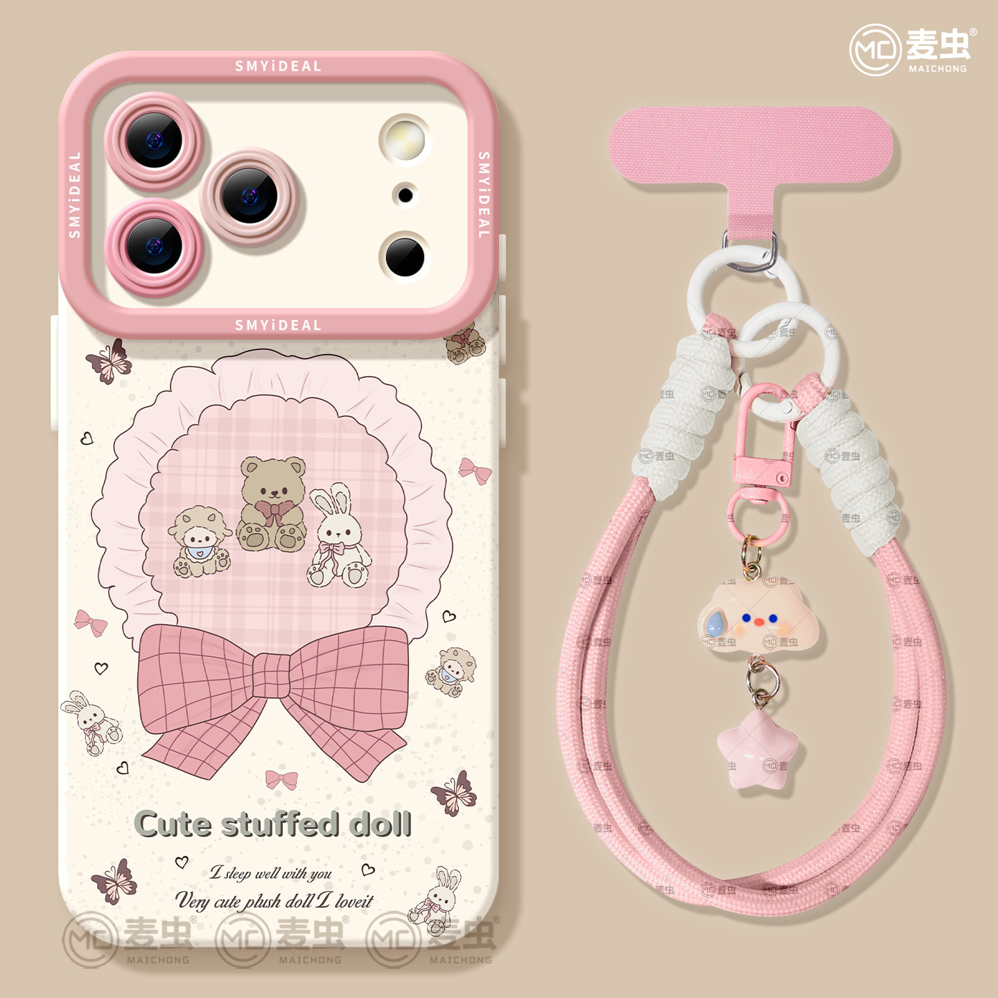 适用苹果18手机壳女款iphone17pro保护套13mini全包14防摔11/12/xs软外壳7plus硅胶8高级15可爱16卡通玩偶max