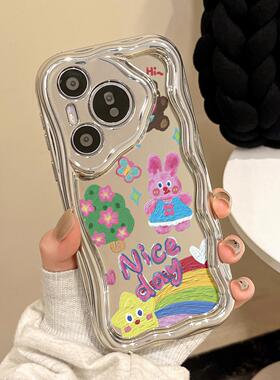 适用opporeno13手机壳女款reno12pro+保护套11全包9pro硅胶8防摔oppo reno7se电镀软壳6por油画小兔5可爱外壳