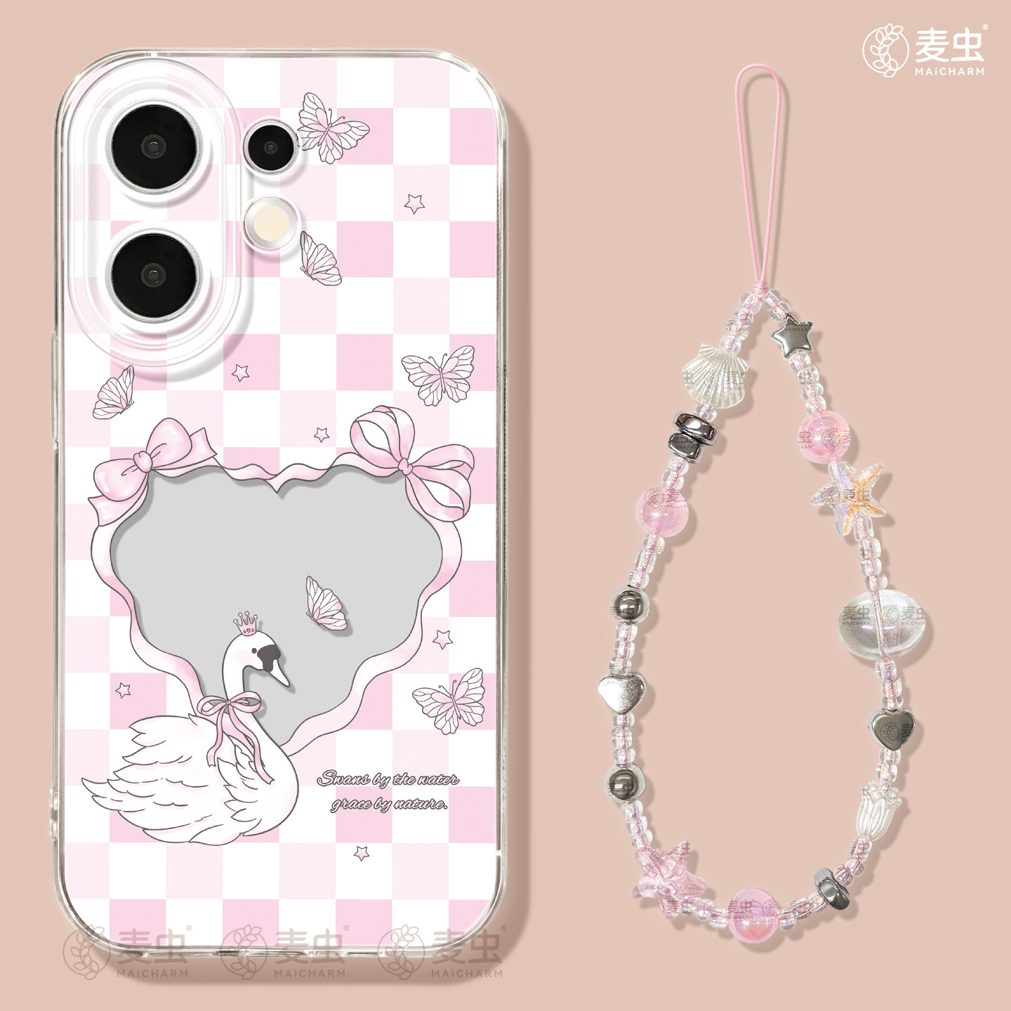 适用vivos50手机壳女款s30pro保护套vivo s16e全包18防摔s15/s12高级s18硅胶软s17外壳爱心19好看天鹅新款s20