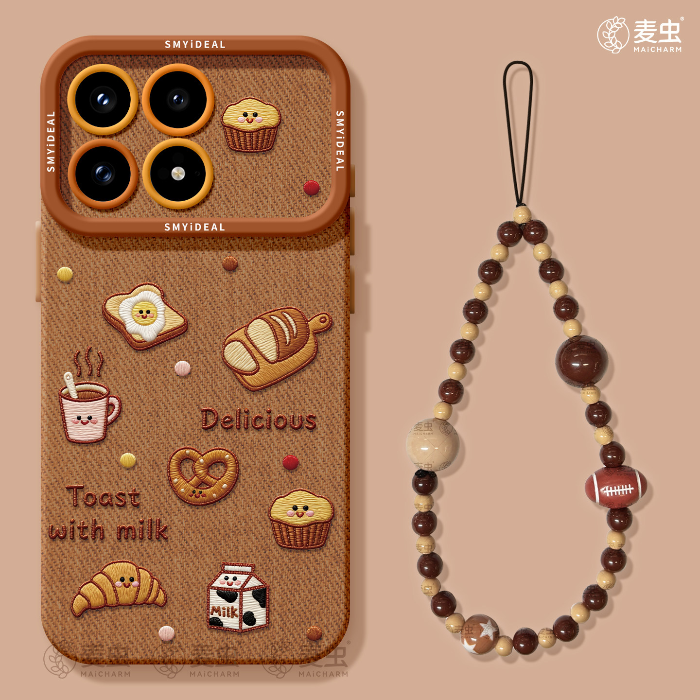 适用红米k80手机壳女款k90pro保护套小米k40s全包硅胶k70至尊版redmi防摔k60por高级吐司k50好看面包软80外壳