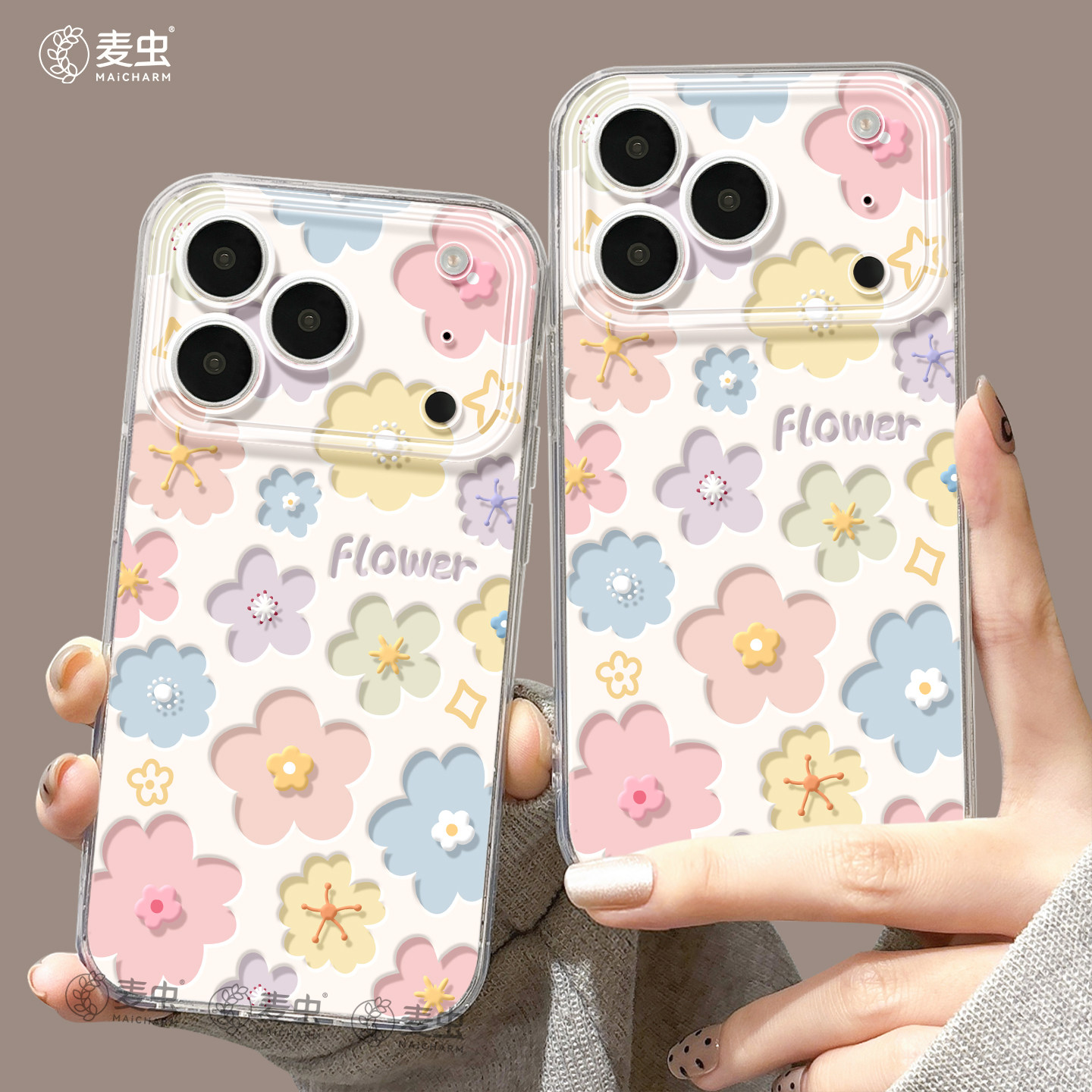 适用苹果17手机壳女款iphone16pro保护套13mini全包14防摔11/12/xs软外壳7plus硅胶8高级15好看se彩色鲜花max