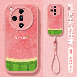 适用oppofindx8手机壳女款 软壳 findx9pro保护套硅胶ultra全包防摔x6por磨砂外壳x5粉西瓜0pp0小羊皮x7pro新款