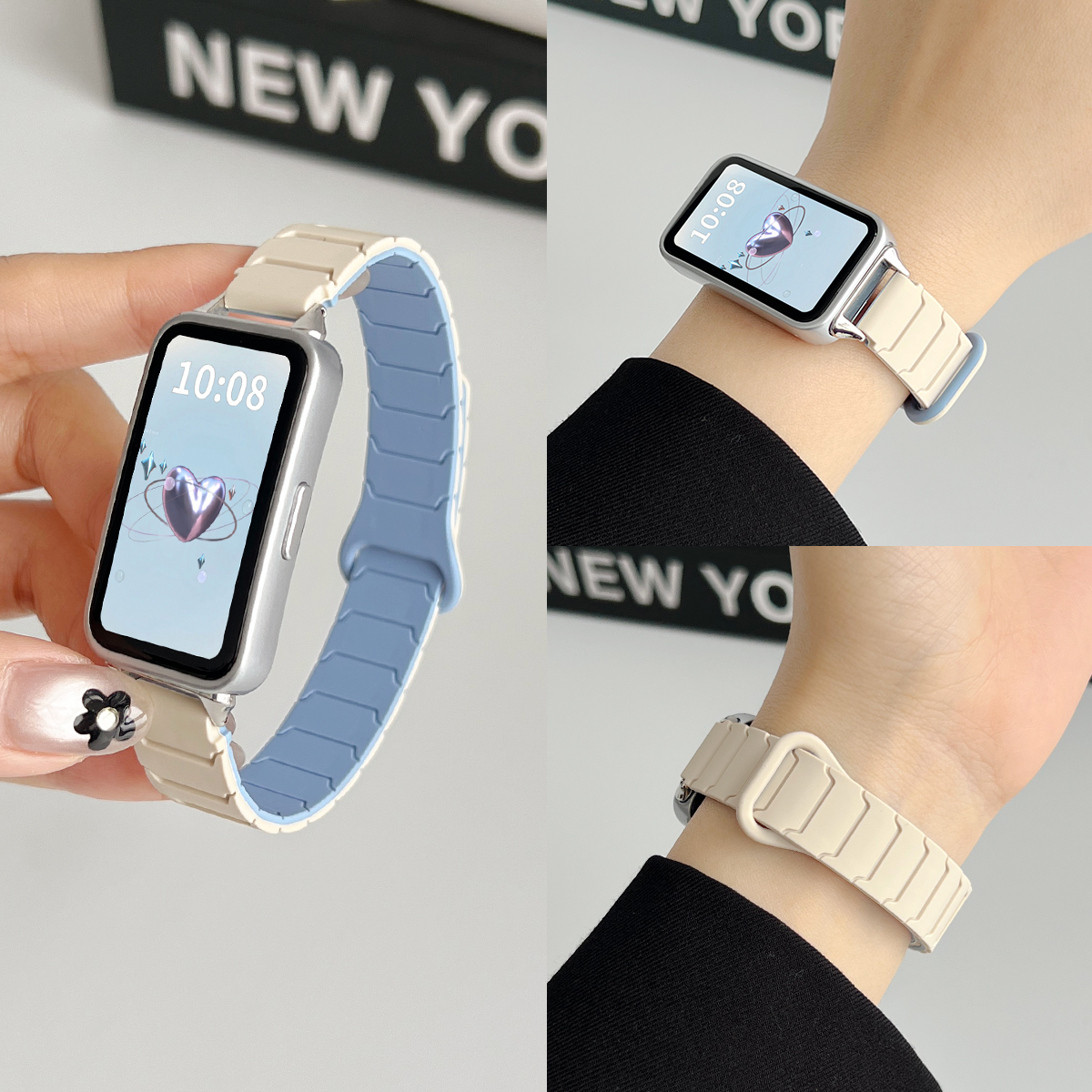 适用华为手环10新款铠甲硅胶表带