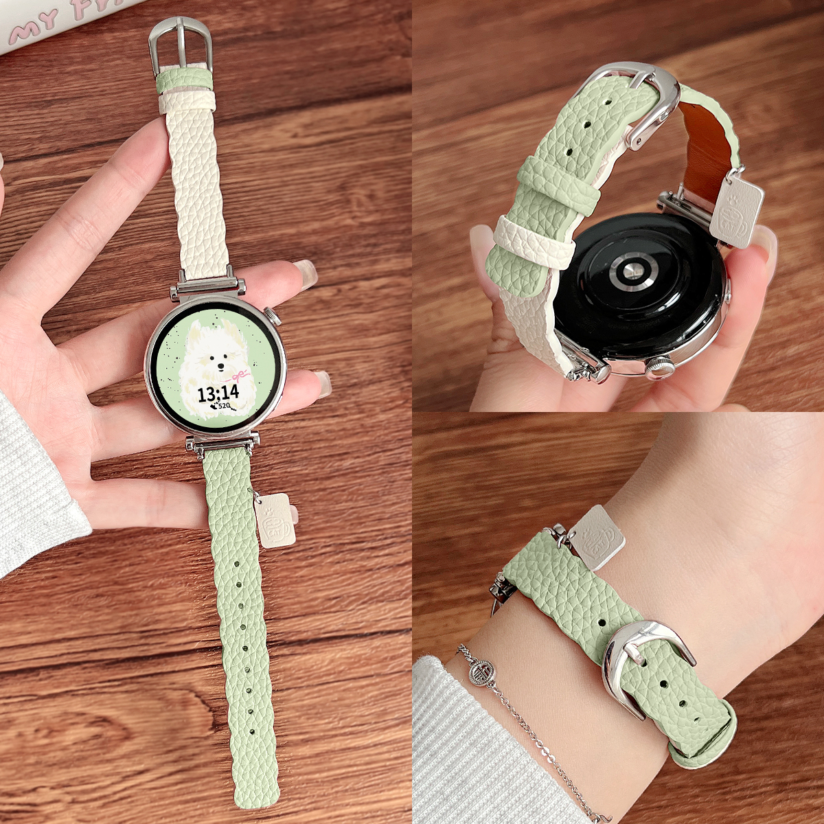 手表GT6~韩系荔枝纹高级感皮表带