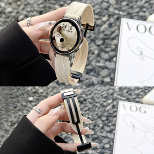 gt4腕表带高级感女表watchgt5专用男女款 3pro表带gt6女士硅胶磁吸新款 智能gt3表链gt2 适用华为手表watch5