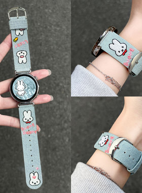 适用华为gt6表带高端精致女款watch gt5腕表高级感智能表链watch5冬季新款4/3pro系列女士gt3/2牛仔真皮1女表