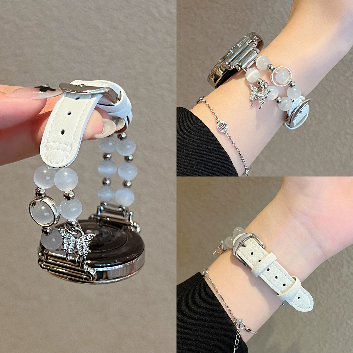 GT6秋季新款幸运猫眼石间皮表带