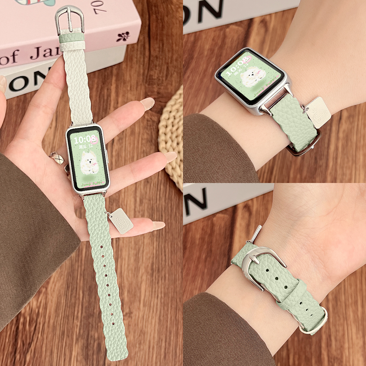 手环10/9~韩系ins风荔枝纹皮表带