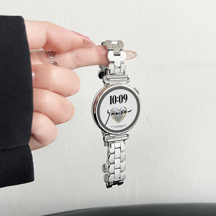 新款 4pro系列智能表gt3 watchgt5 2高端轻奢腕表 4手表带椭圆金属watch5高级感小众女款 适用华为gt6表带夏季