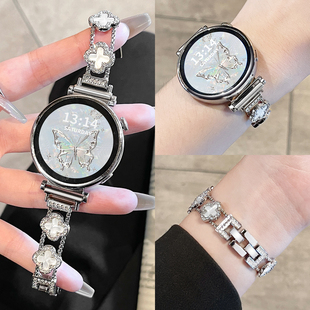 watchgt5 4手表带金属四叶草手链watch5高级感女款 4pro系列智能表gt3 1高端轻奢腕表 适用华为gt6表带新款