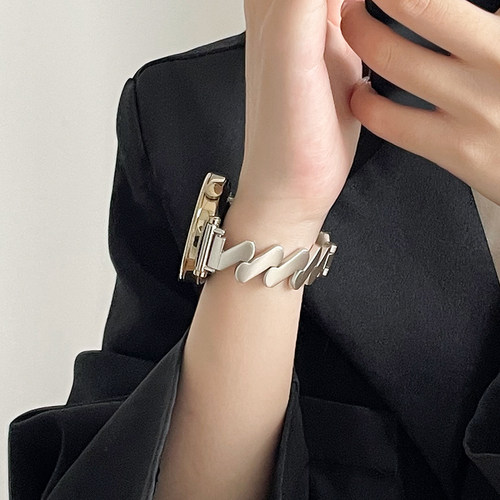 gt5/gt6拉丝Z字形不锈钢金属表带