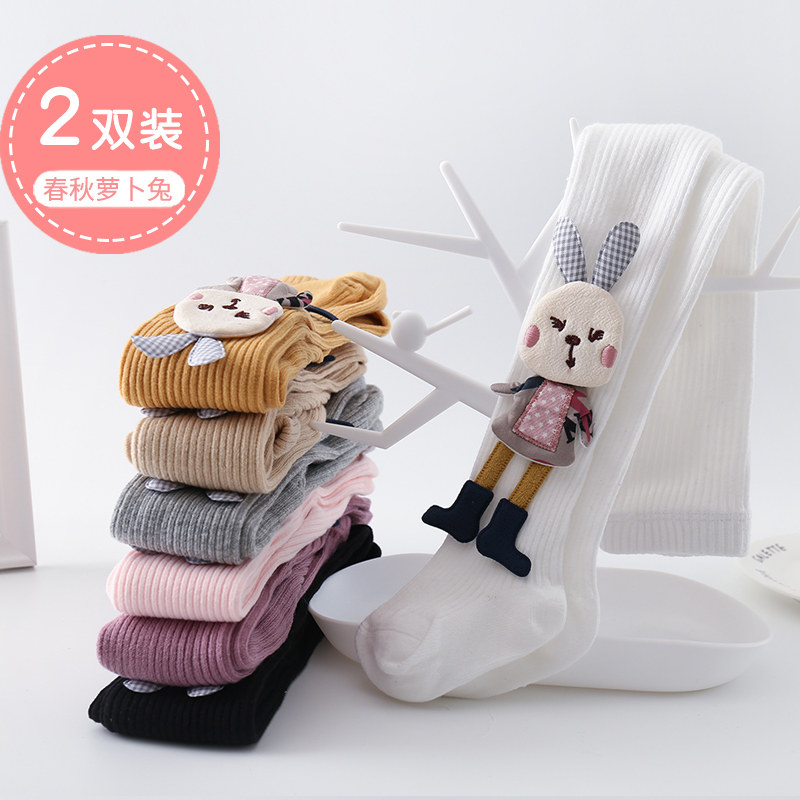 中厚外穿白色秋季女童连裤袜