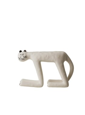 现代白色陶瓷大脚虎摆件样板间儿童房H客厅创意工艺品软装桌面饰