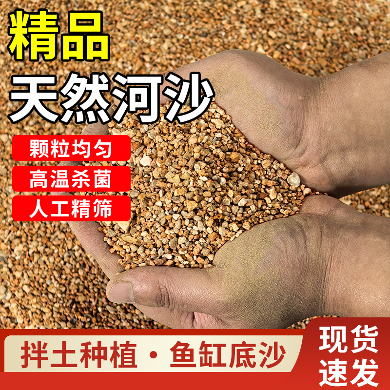 养花专用河沙纯天然粗河沙粗沙细沙人工精筛扦插多肉铺面50斤包邮