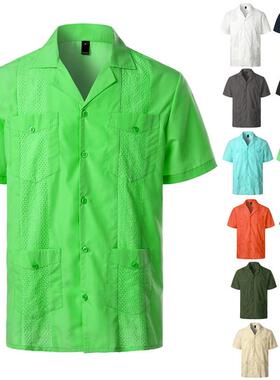 Men's Zhongdongfeng Short Sleeve Shirt 男士中东风短袖衬