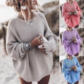 size 2024 coat loose large knit sweater