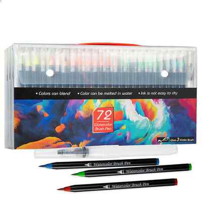 20/48/72 Color Watercolor Markers for Drawing Felt-Tip Pens