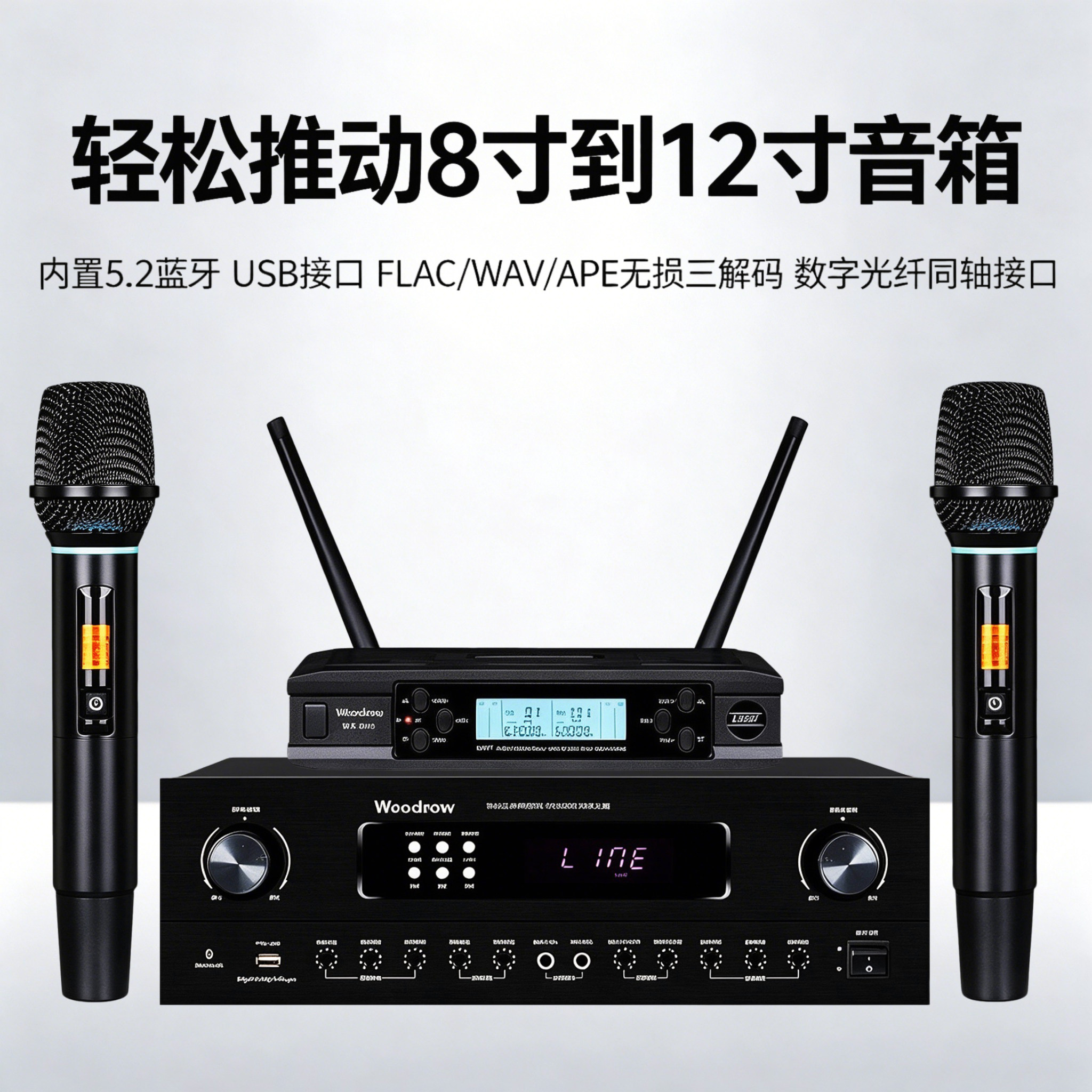 伍德罗PW998蓝牙功放无线麦套装