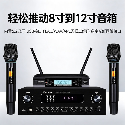 伍德罗PW998蓝牙功放无线麦套装