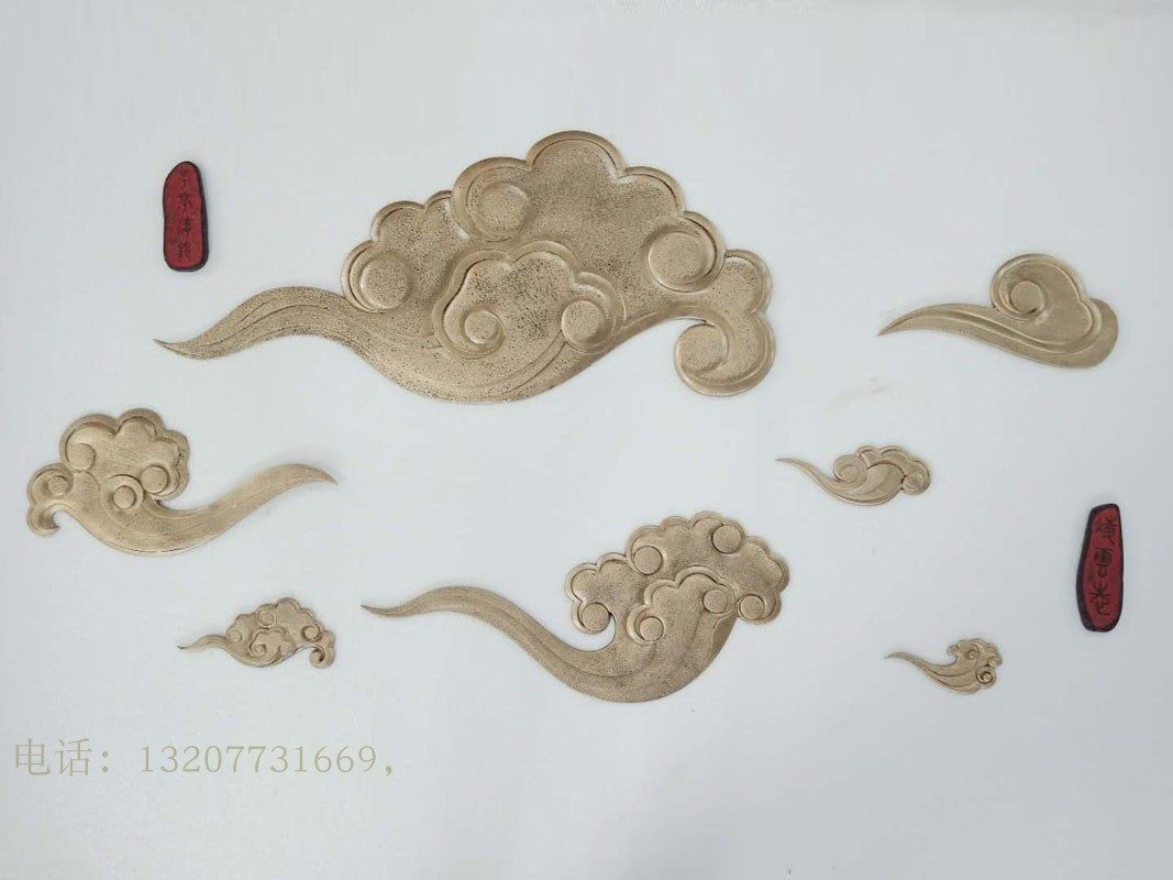 祥云壁饰中式浮雕壁饰玄关挂件平步青云直上电视背景墙走廊墙饰